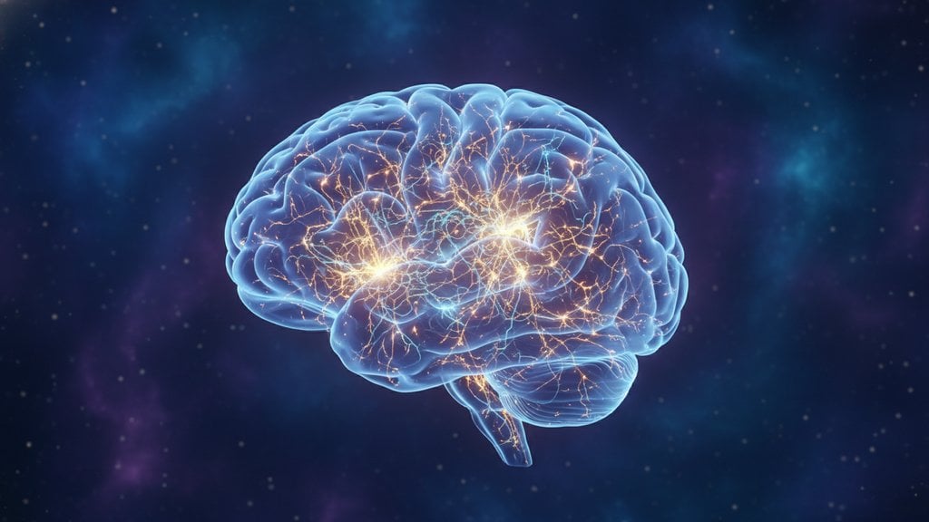 Illustration of the brain consolidating memories during sleep, representing how NREM and REM sleep stages strengthen long-term retention