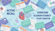 Flashcards forcing active recall to beat the illusion of fluency